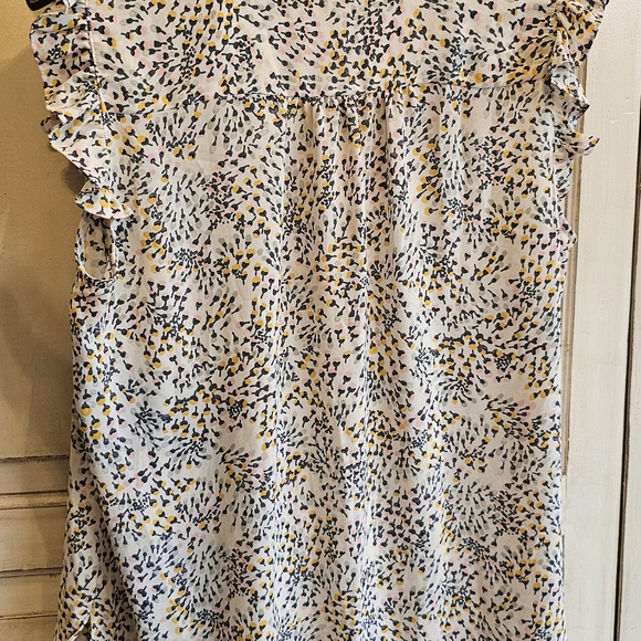 LOFT Sleevless Ruffle Neck Blouse - Picture 3 of 6